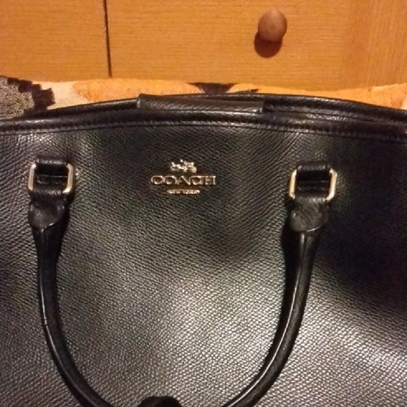 Coach Black Leather "Margot" Satchel Bag - Picture 2 of 13